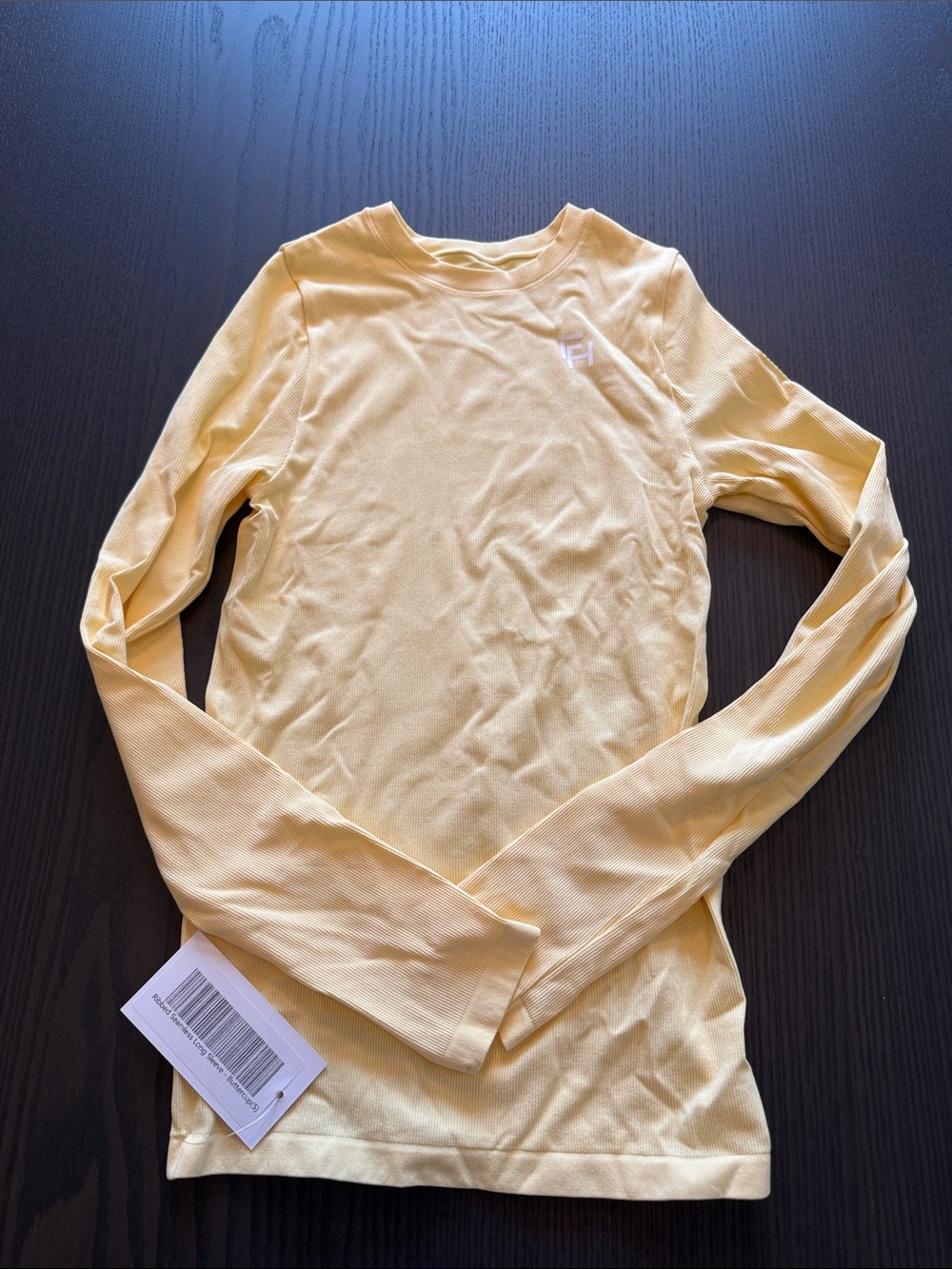 Long Sleeve Active Top - Pale Yellow